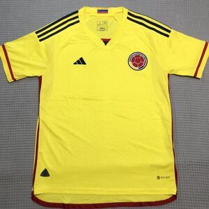 Adidas 2022-23 Colombia Home Jersey Men’s L Slim Yellow Blue #3 Yepes Soccer